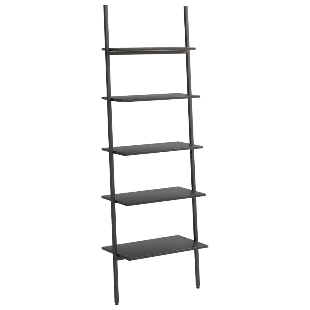 vidaXL Ραφιέρα Κεκλιμένη 5 Επιπέδων Μαύρη 64x34x185,5 εκ.