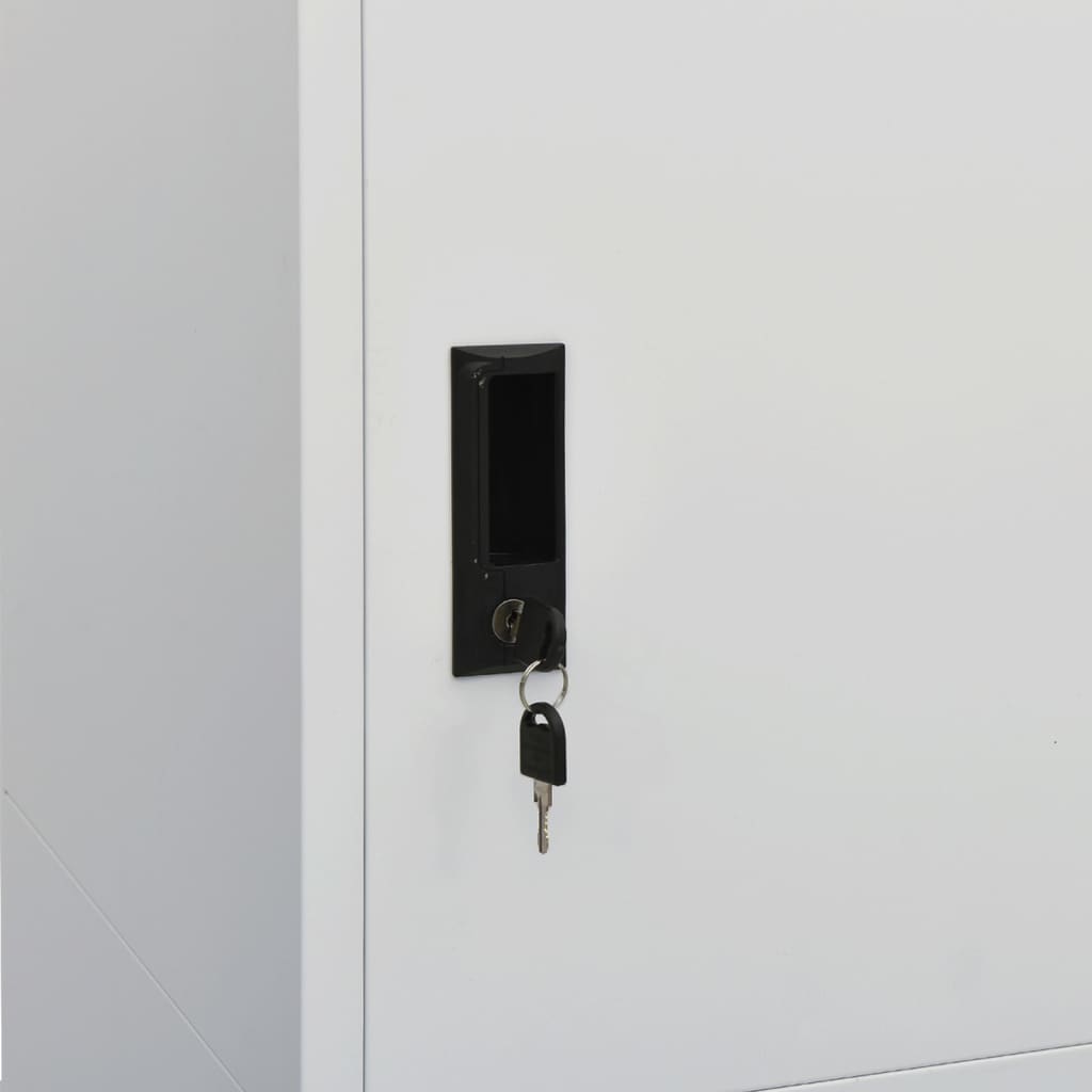 vidaXL Ντουλάπα Ανοιχτό Γκρι 80 x 50 x 180 εκ. από Χάλυβα