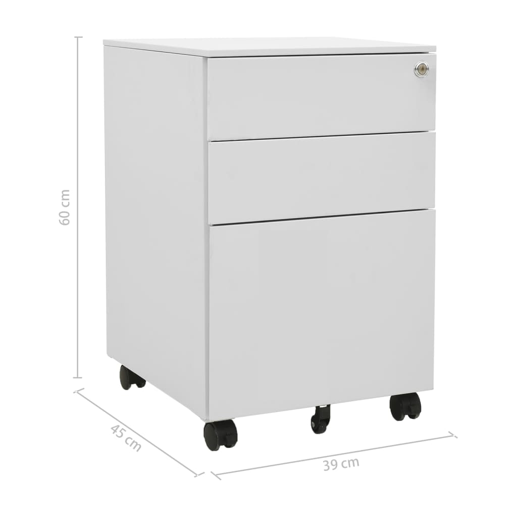 vidaXLΑρχειοθήκη Φορητή Ανοιχτό Γκρι 39 x 45 x 60 εκ. Ατσάλινη
