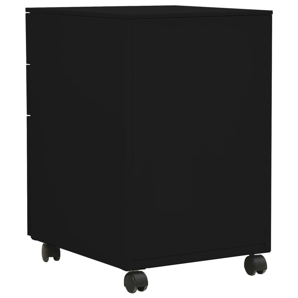 vidaXL Αρχειοθήκη Φορητή Μαύρη 39 x 45 x 60 εκ. Ατσάλινη
