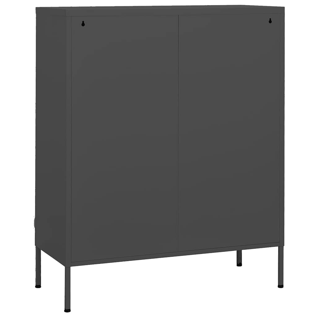 vidaXL Ντουλάπι Αποθήκευσης Ανθρακί 80 x 35 x 101,5 εκ. από Ατσάλι