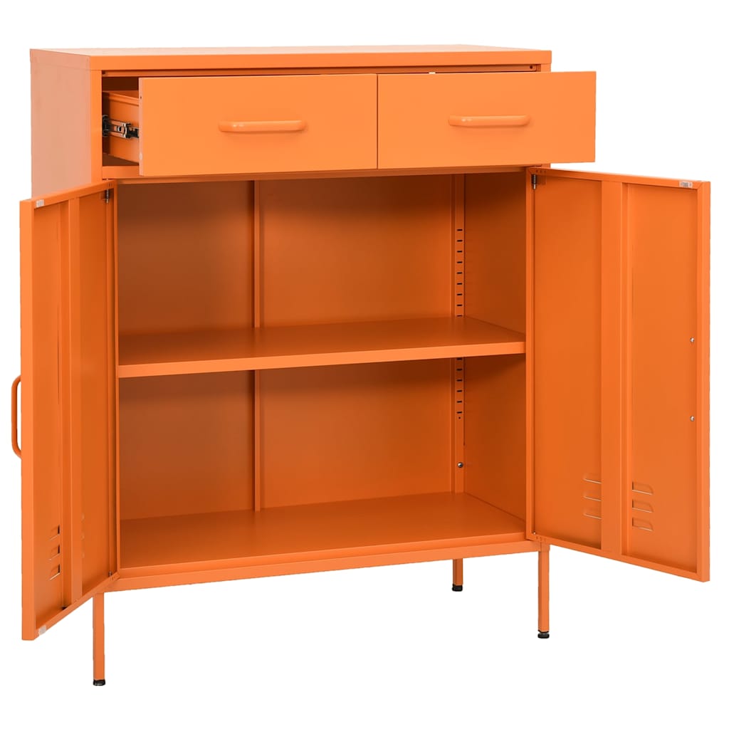 vidaXL Ντουλάπι Αποθήκευσης Πορτοκαλί 80 x 35 x 101,5 εκ. από Ατσάλι