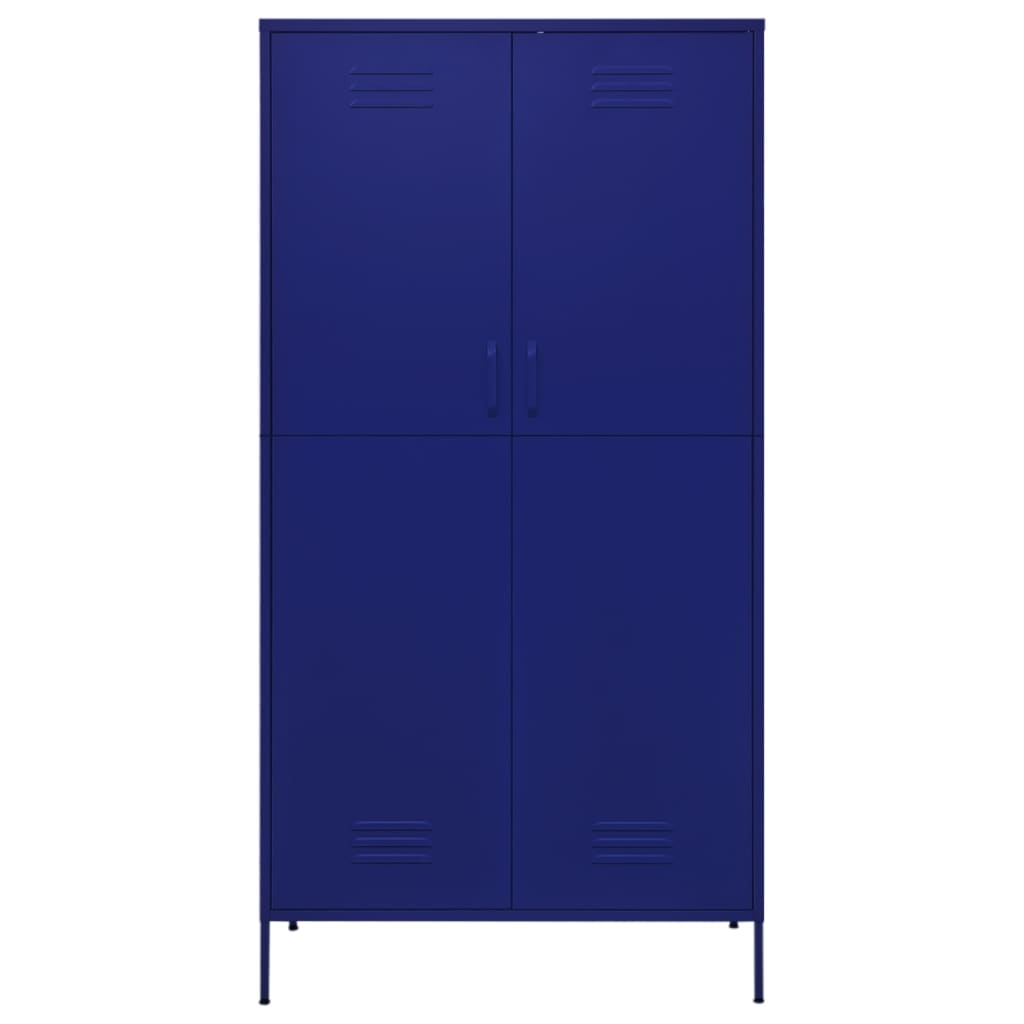 vidaXL Ντουλάπα Ναυτικό Μπλε 90 x 50 x 180 εκ. από Ατσάλι