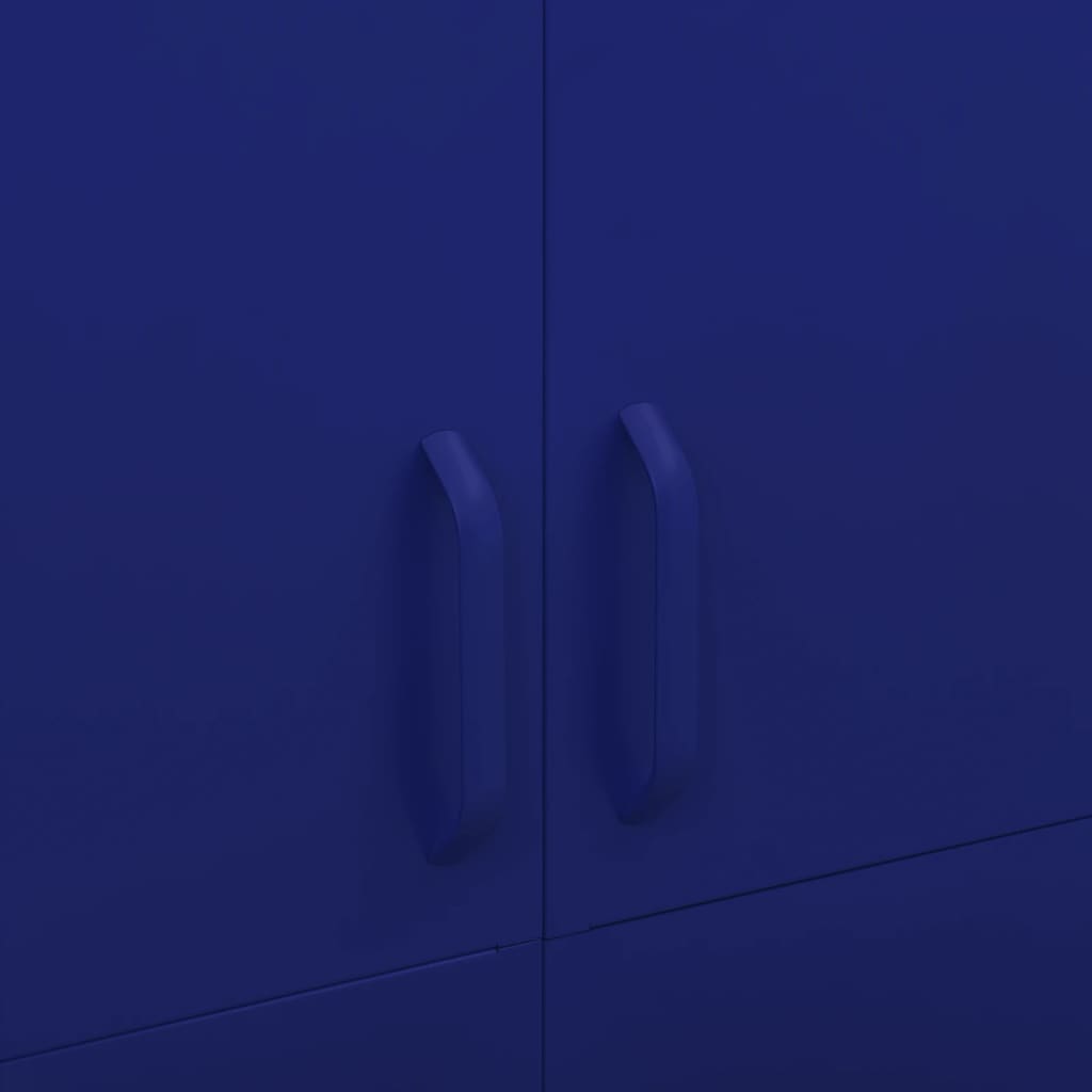 vidaXL Ντουλάπα Ναυτικό Μπλε 90 x 50 x 180 εκ. από Ατσάλι