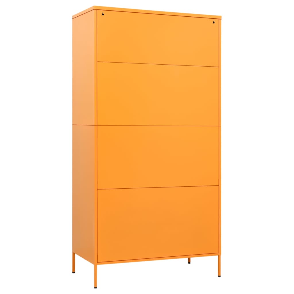 vidaXL Ντουλάπα Μουσταρδί 90 x 50 x 180 εκ. από Ατσάλι