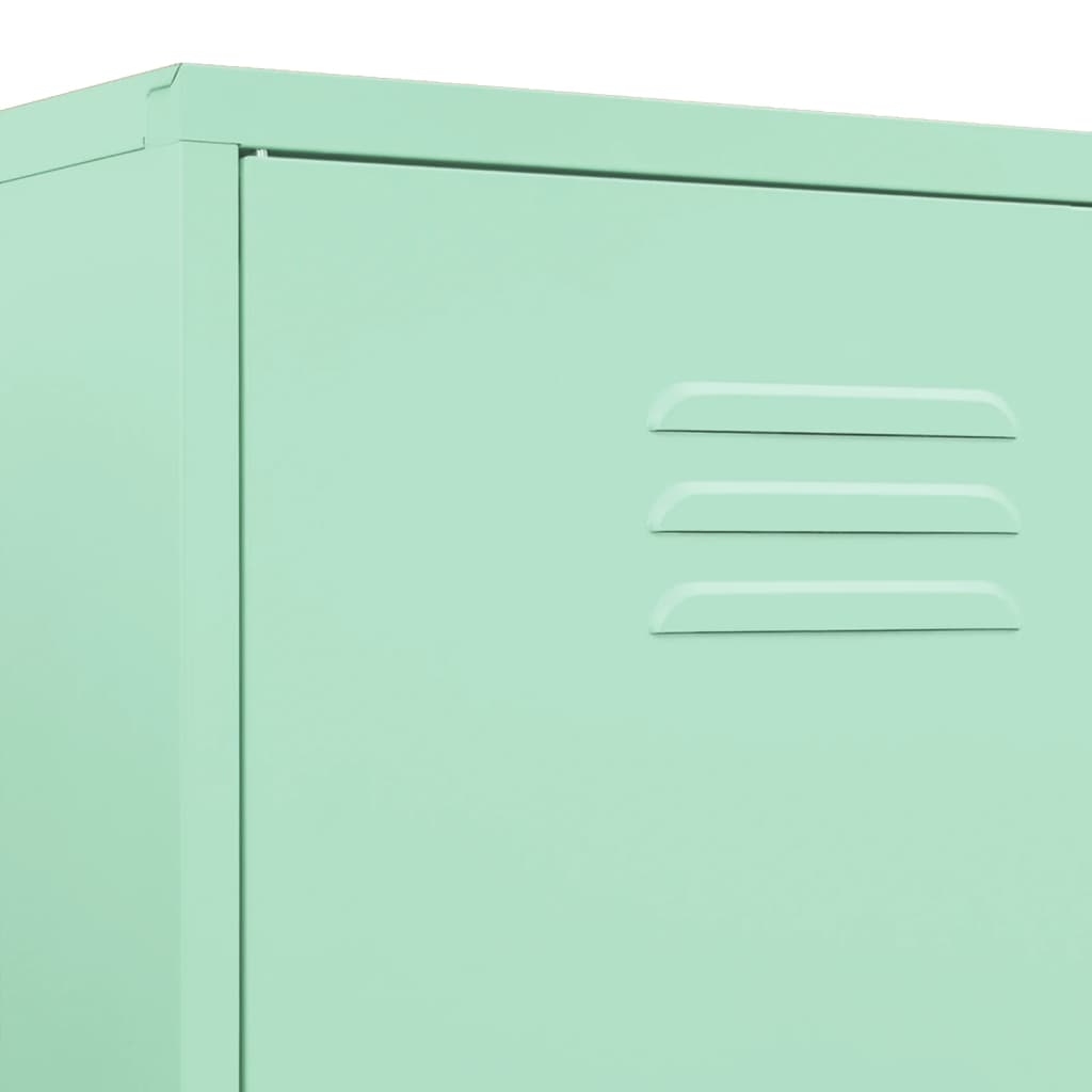 vidaXL Ντουλάπα Χρώμα Μέντα 90 x 50 x 180 εκ. από Ατσάλι