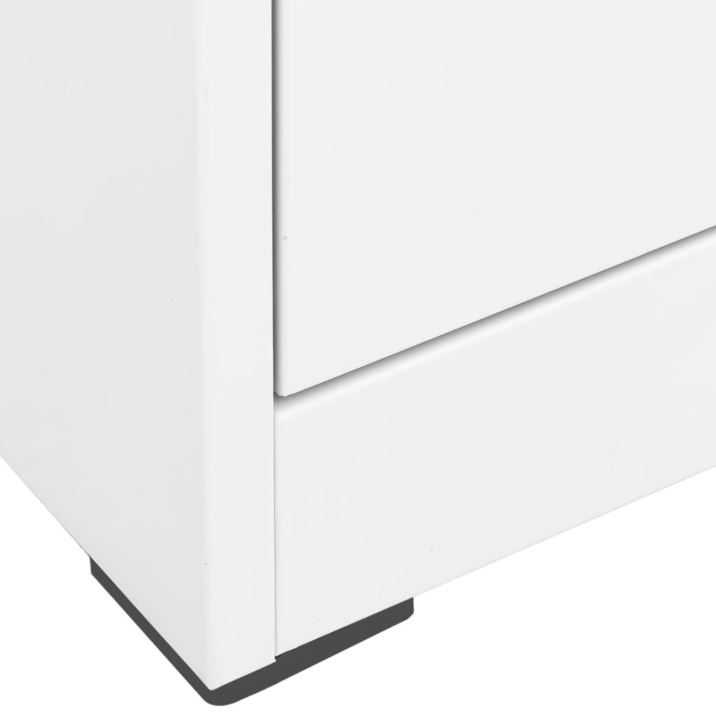 vidaXL Αρχειοθήκη Λευκή 46 x 62 x 72,5 εκ. από Ατσάλι