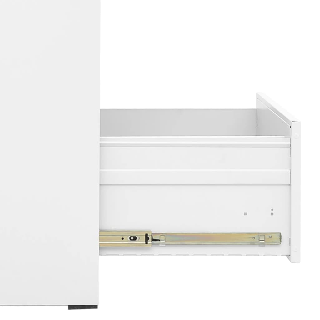 vidaXL Αρχειοθήκη Λευκή 46 x 62 x 72,5 εκ. από Ατσάλι