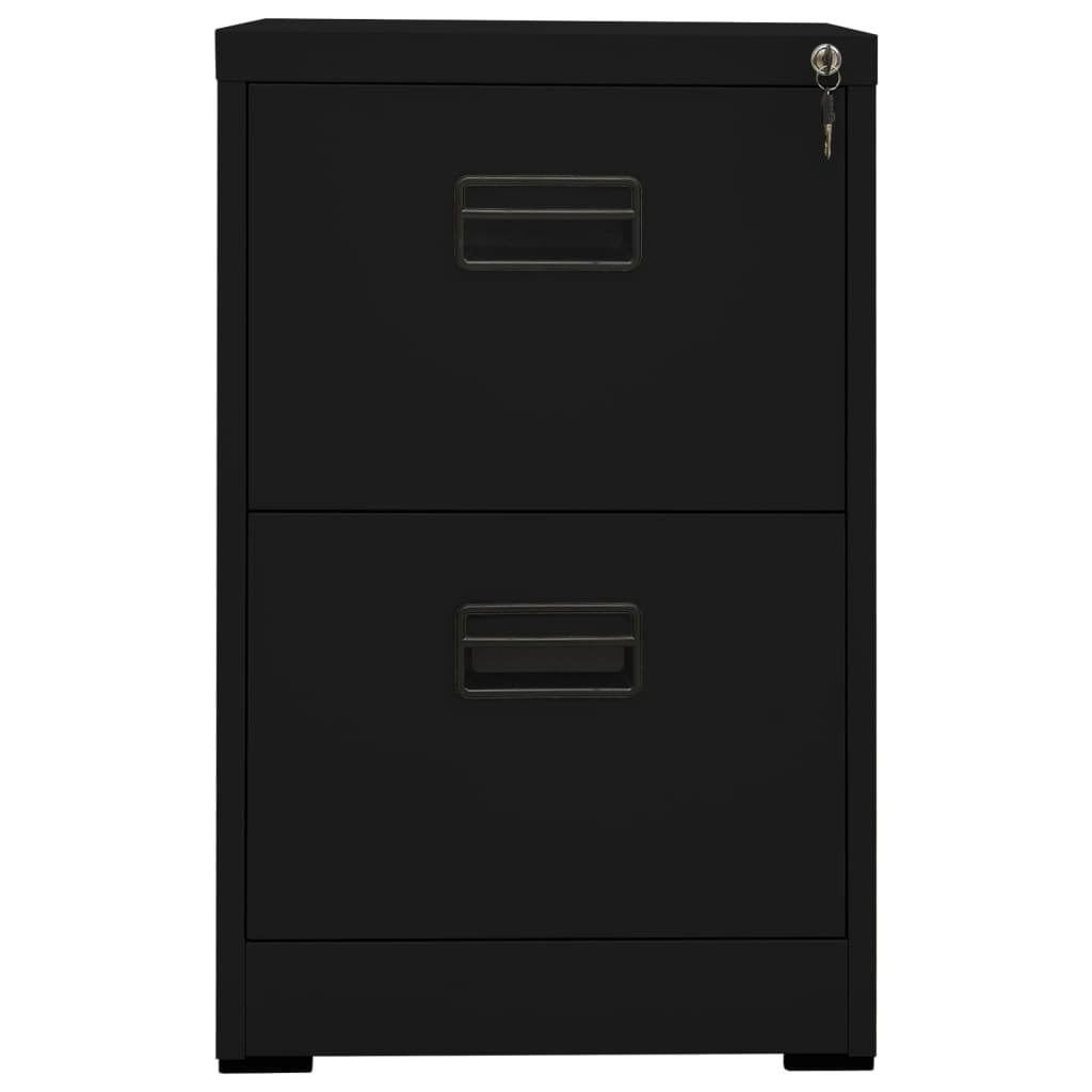 vidaXL Αρχειοθήκη Μαύρη 46 x 62 x 72,5 εκ. από Ατσάλι