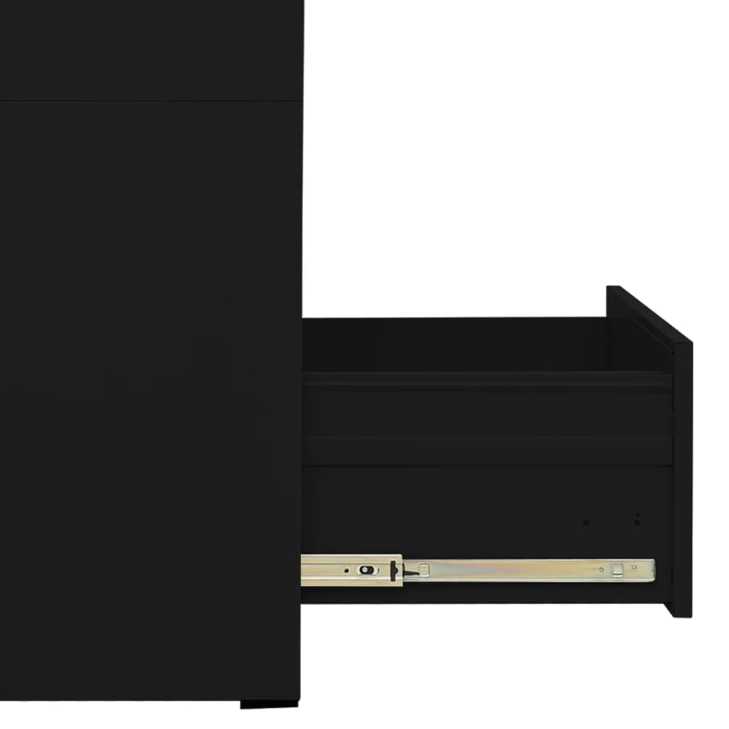 vidaXL Αρχειοθήκη Μαύρη 46 x 62 x 72,5 εκ. από Ατσάλι