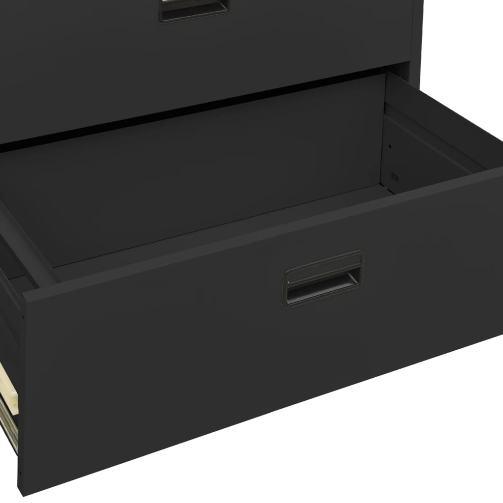vidaXL Αρχειοθήκη Ανθρακί 90 x 46 x 134 εκ. από Ατσάλι
