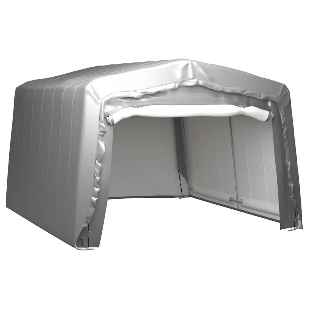 vidaXL Τέντα Αποθήκευσης Γκρι 370 x 370 εκ. Ατσάλινη