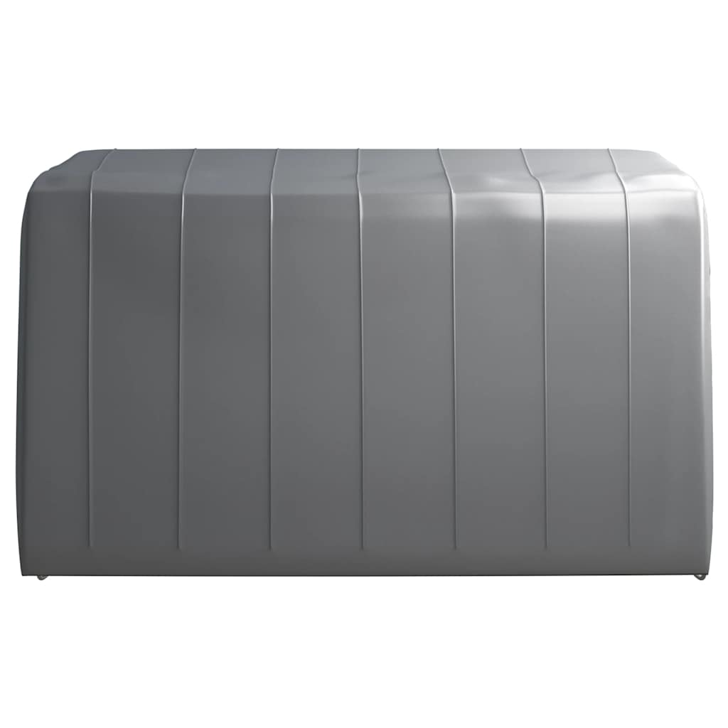 vidaXL Τέντα Αποθήκευσης Γκρι 370 x 370 εκ. Ατσάλινη