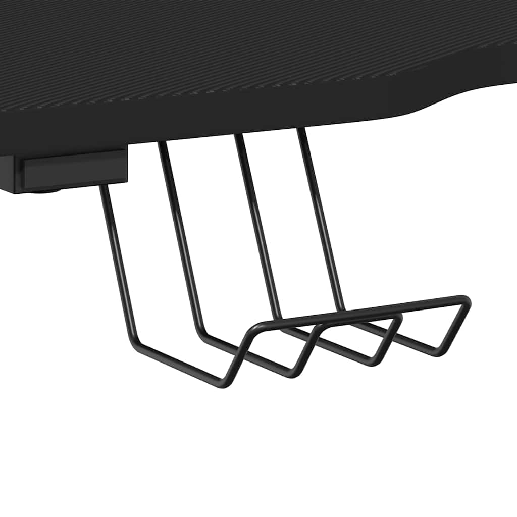 vidaXL Γραφείο Gaming Μαύρο 90 x 60 x 75 εκ. με Πόδια σε Σχήμα ΖΖ