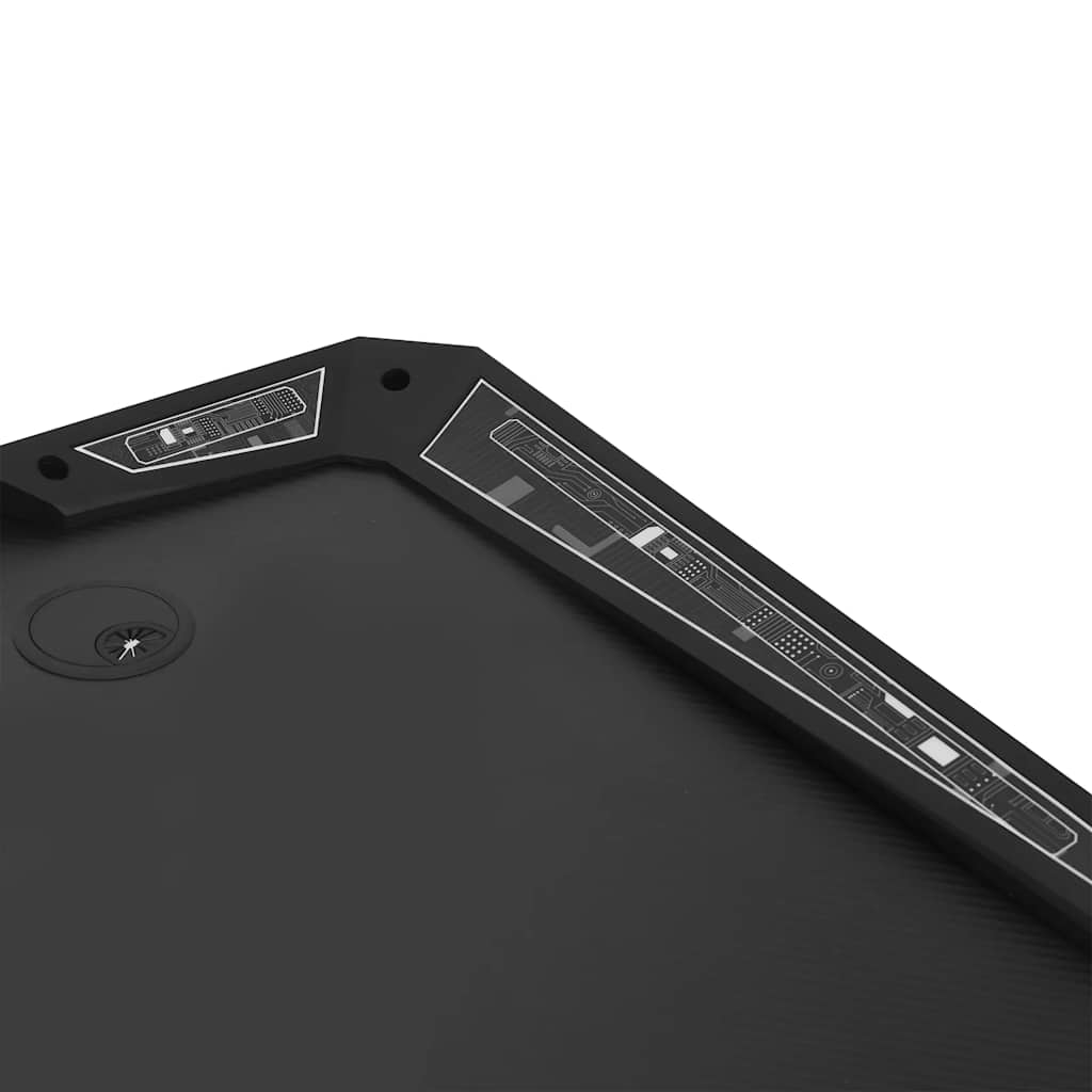 vidaXL Γραφείο Gaming με LED Μαύρο 90x60x75 εκ. με Πόδια σε Σχήμα Υ