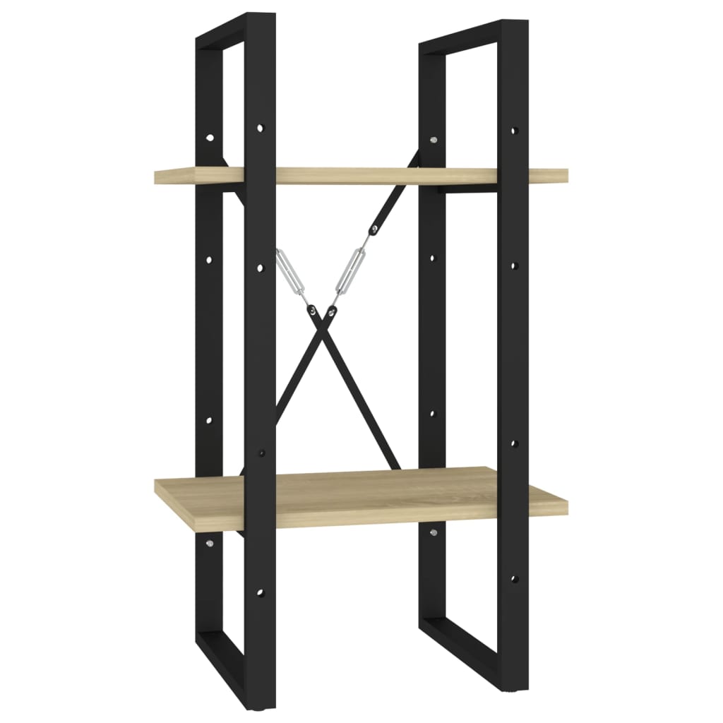 vidaXL Βιβλιοθήκη με 2 Ράφια Sonoma Δρυς 40 x 30 x 70 εκ. Επεξ. Ξύλο