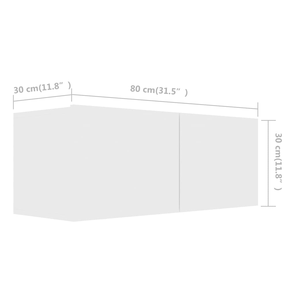 vidaXL Έπιπλα Τηλεόρασης Σετ 4 Τεμαχίων Λευκό από Επεξ. Ξύλο