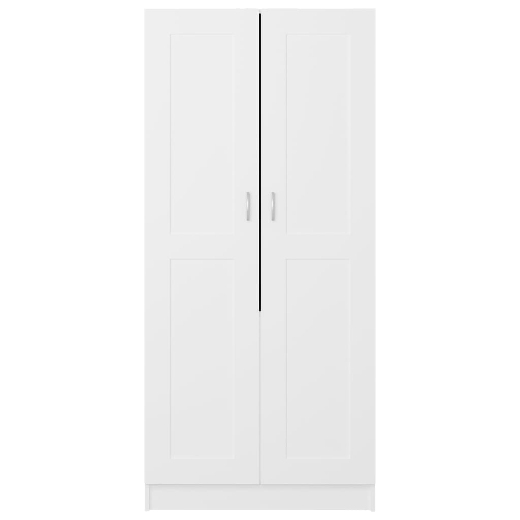 vidaXL Ντουλάπα Λευκή 85,2 x 51,5 x 180 εκ. από Επεξ. Ξύλο