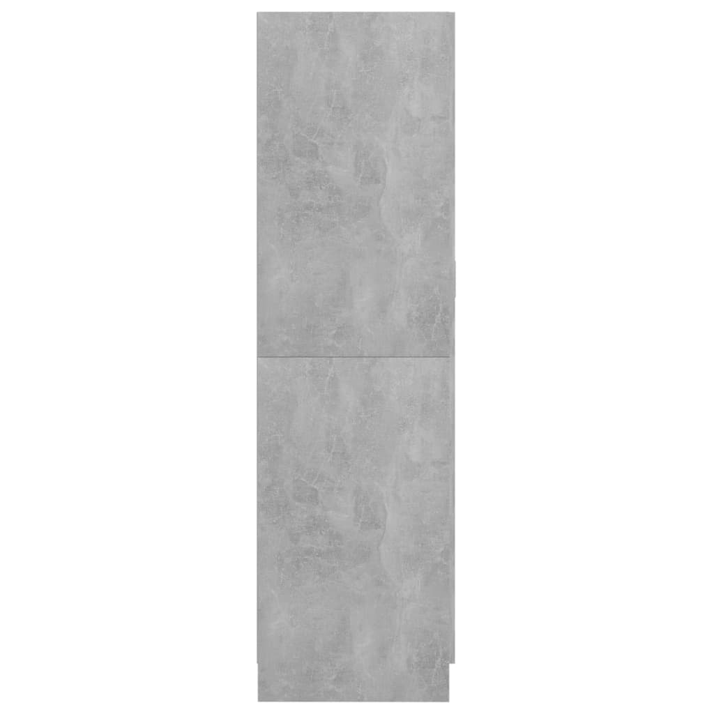 vidaXL Ντουλάπα Γκρι Σκυροδέματος 85,2 x 51,5 x 180 εκ από Επεξ. Ξύλο
