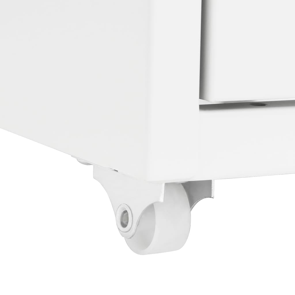 vidaXL Αρχειοθήκη Φορητή Λευκή 28 x 41 x 109 εκ. Μεταλλική