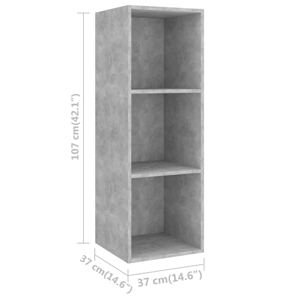 vidaXL | Τηλεοπτική Κάβα Τοίχου | Επιτοίχιο 4 pcs 37 x 37 x 107.5 εκ