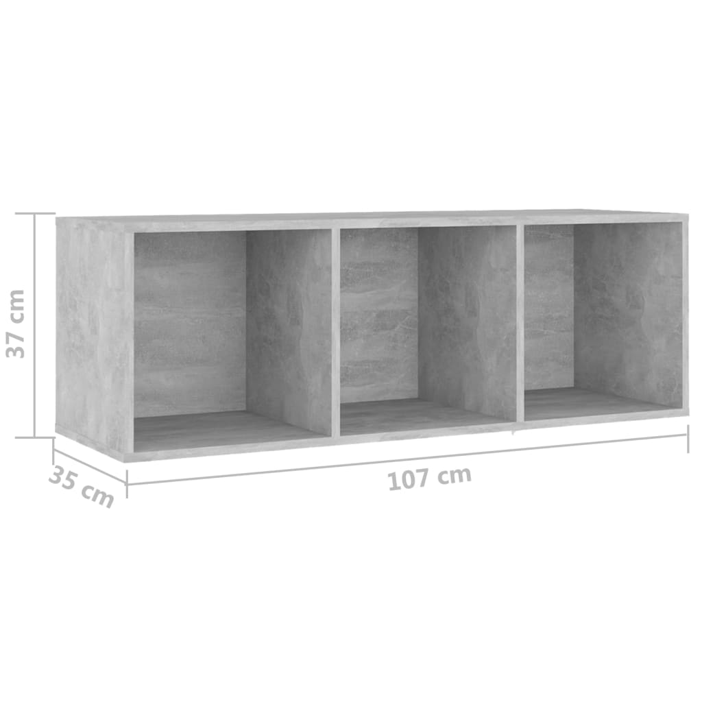 vidaXL Έπιπλα Τηλεόρασης 3 τεμ. Γκρι Σκυρ. 107x35x37 εκ. Μοριοσανίδα