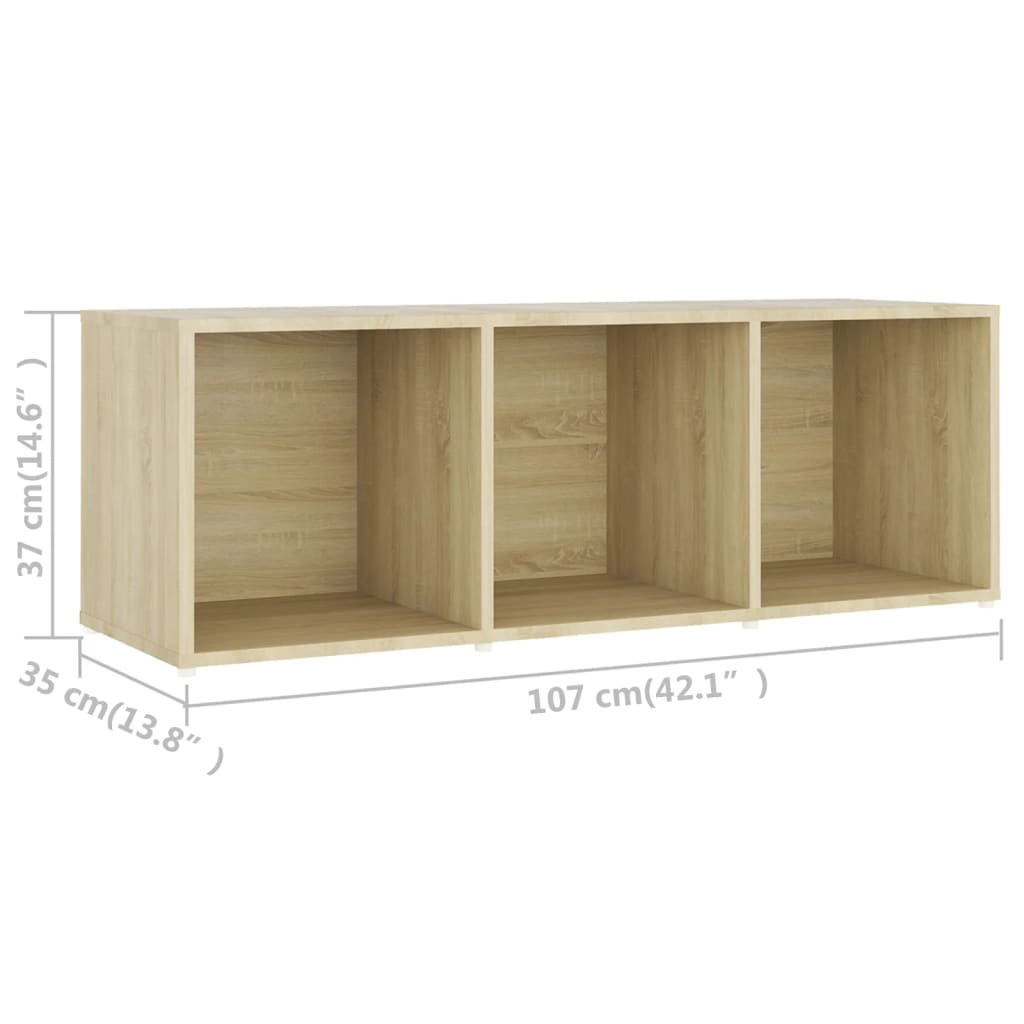 vidaXL Έπιπλα Τηλεόρασης 4 τεμ. Sonoma Δρυς 107x35x37 εκ. Μοριοσανίδα