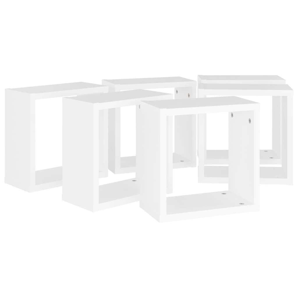 vidaXL Ράφια Κύβοι Τοίχου 6 τεμ. Λευκά 30 x 15 x 30 εκ.