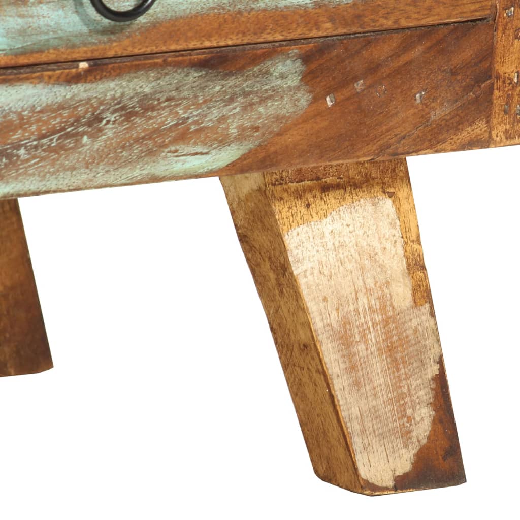 vidaXL Έπιπλο Τηλεόρασης 110x30x40εκ. Πολύχρωμο από Μασίφ Ανακυκ. Ξύλο