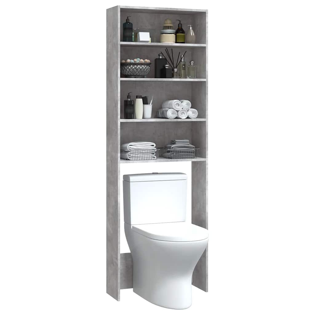 vidaXL Ντουλάπι Πλυντηρίου Γκρι Σκυροδέματος 64 x 24 x 190 εκ.