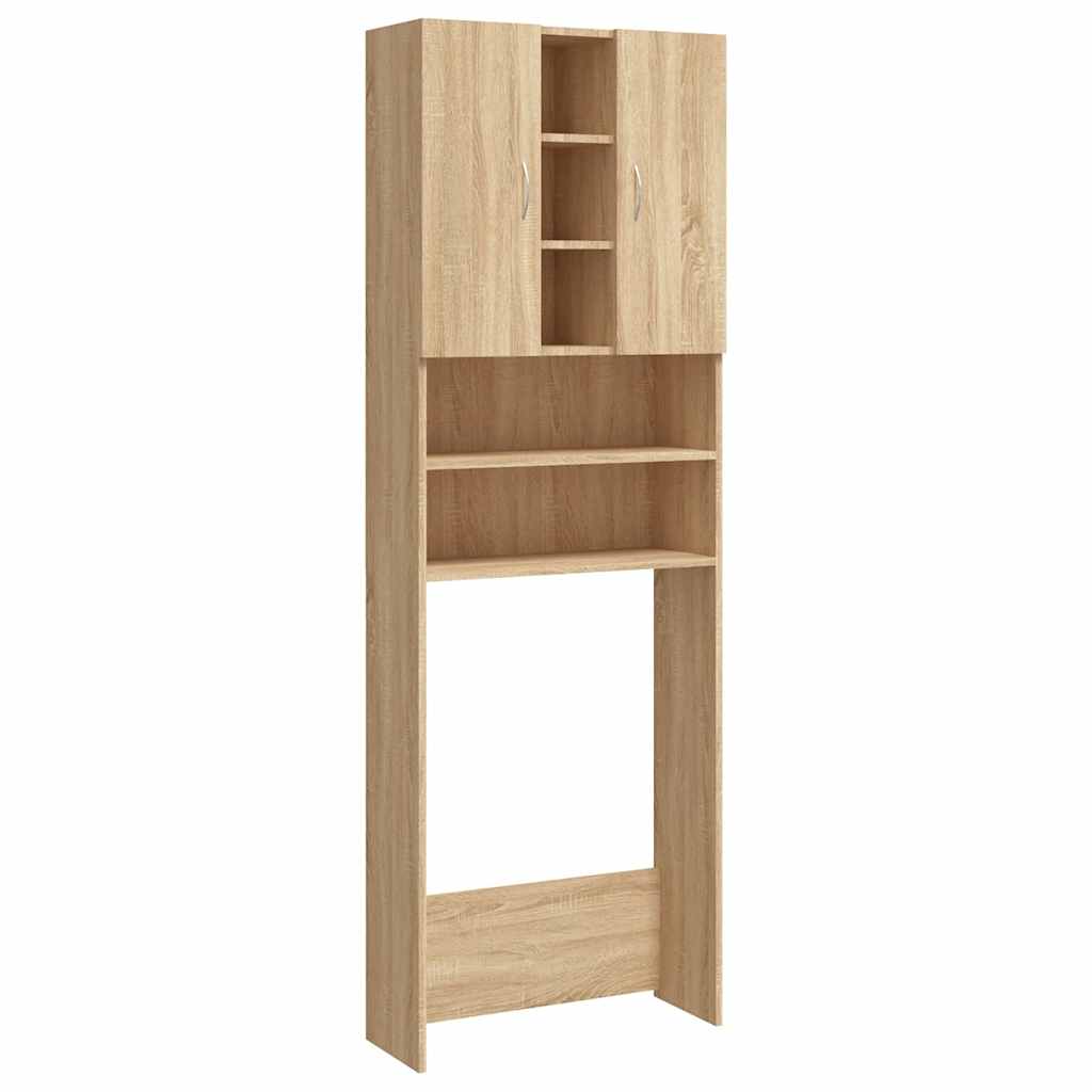 vidaXL Ντουλάπι Πλυντηρίου Sonoma Δρυς 64 x 25,5 x 190 εκ.