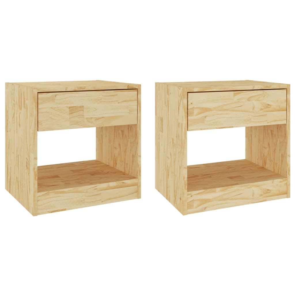vidaXL Κομοδίνα 2 τεμ. 40 x 31 x 40 εκ. από Μασίφ Ξύλο Πεύκου