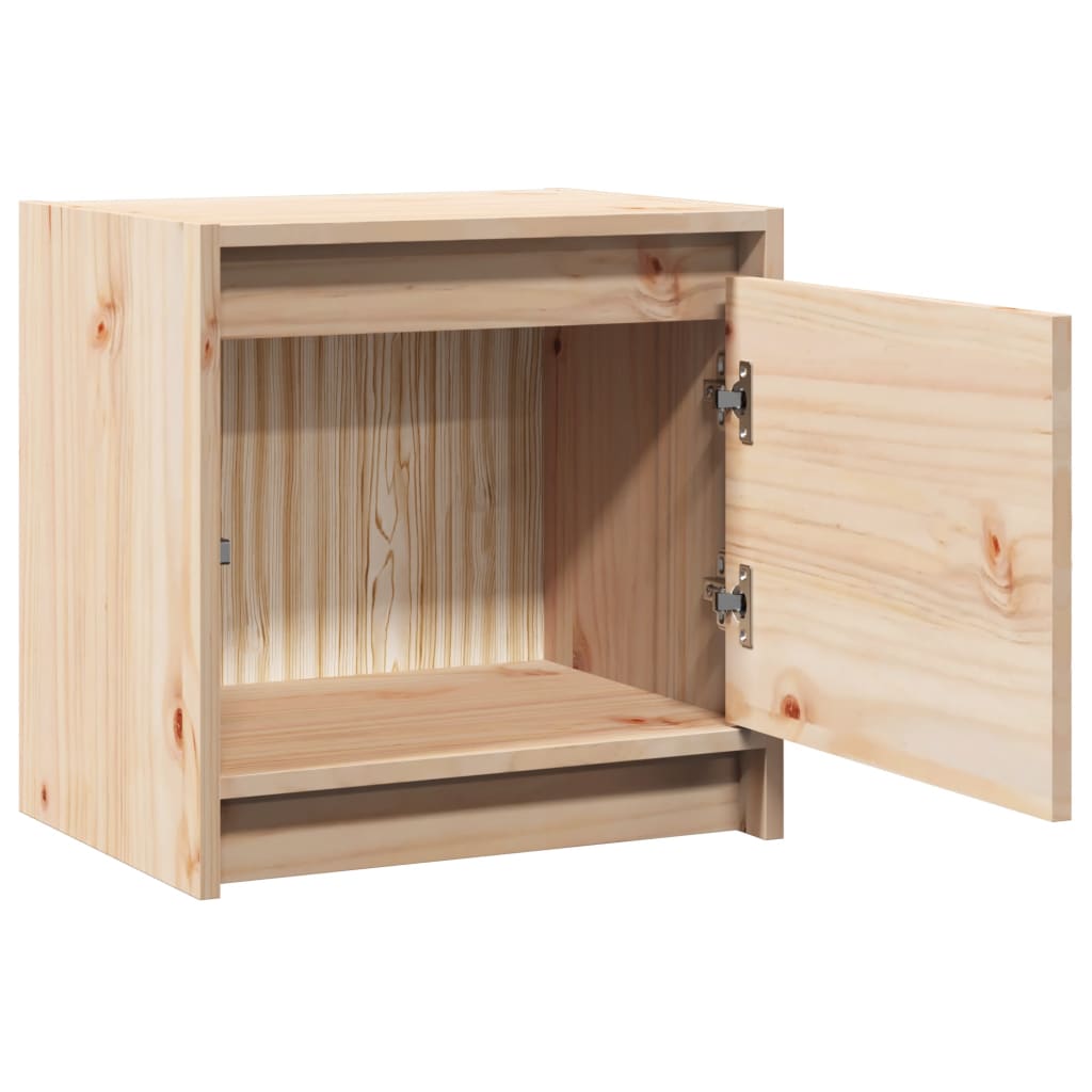 vidaXL Κομοδίνο 40 x 30,5 x 40 εκ. από Μασίφ Ξύλο Πεύκου