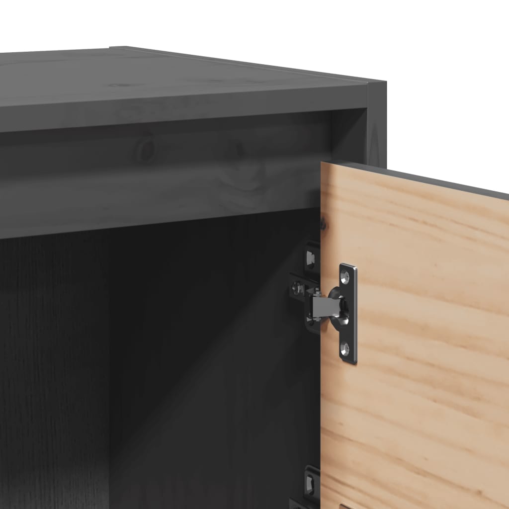 vidaXL Κομοδίνα 2 τεμ. Γκρι 40 x 30,5 x 40 εκ. από Μασίφ Ξύλο Πεύκου