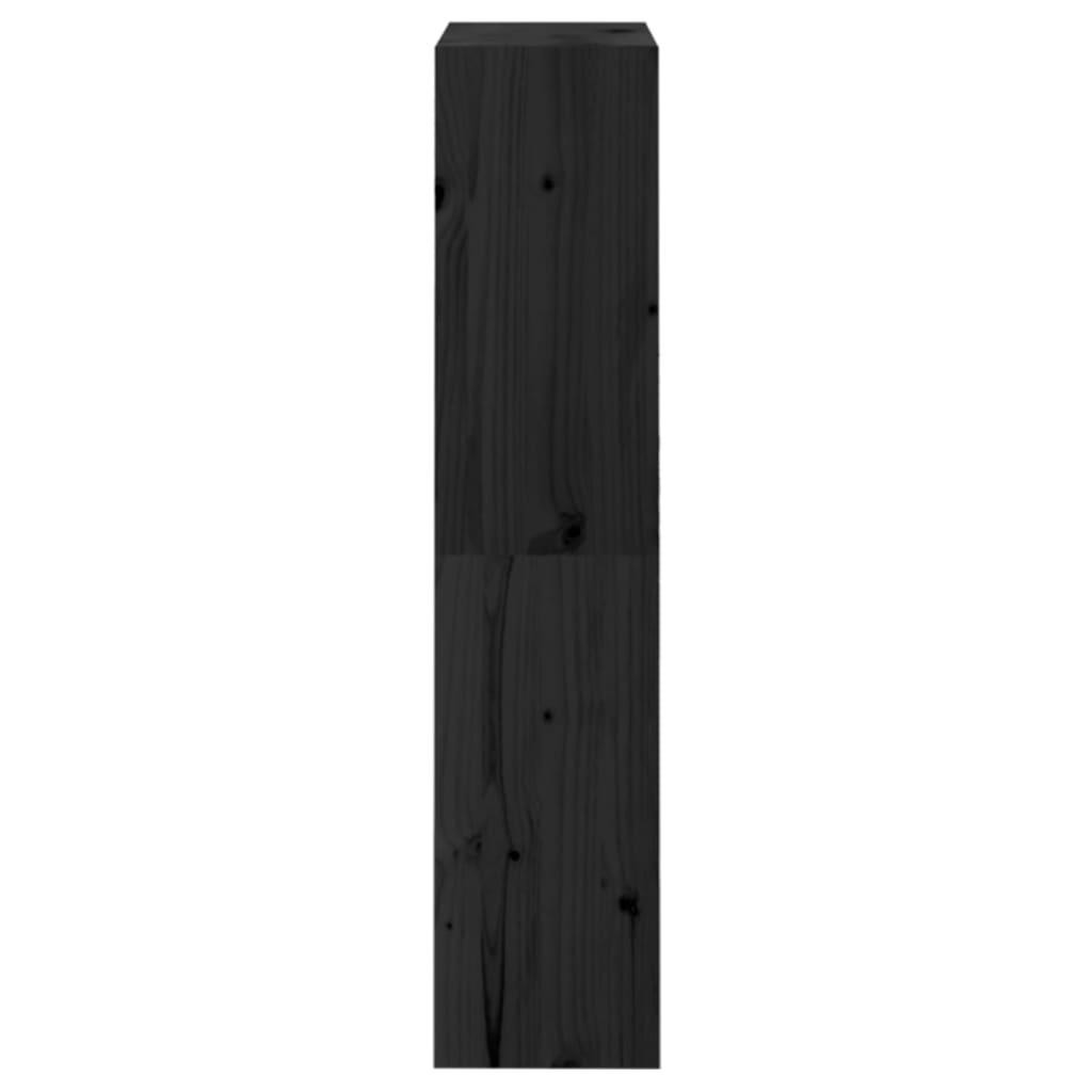 vidaXL Βιβλιοθήκη/Διαχωριστικό Χώρου Μαύρη 60x30x135,5 εκ. Μασίφ Πεύκο