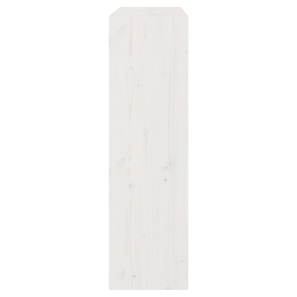 vidaXL Βιβλιοθήκη/Διαχωριστικό Χώρου Λευκή 80x30x103,5 εκ. Μασίφ Πεύκο