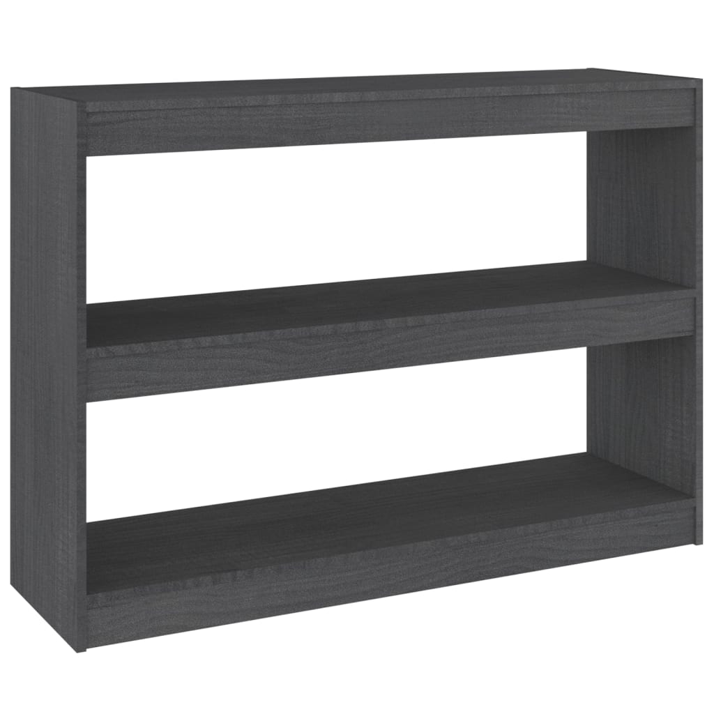 vidaXL Βιβλιοθήκη/Διαχωριστικό Χώρου Γκρι 100x30x71,5 εκ. Ξύλο Πεύκου