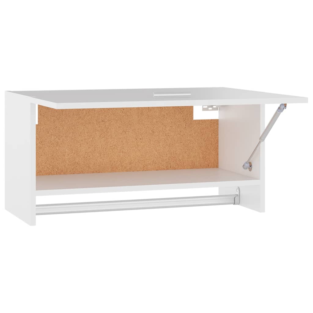 vidaXL Ντουλάπα Λευκή 70 x 32,5 x 35 εκ. από Επεξ. Ξύλο