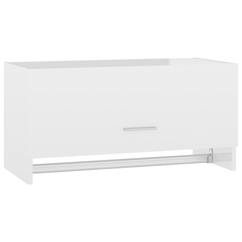 vidaXL Ντουλάπα Γυαλιστερό Λευκό 70 x 32,5 x 35 εκ. από Επεξ. Ξύλο