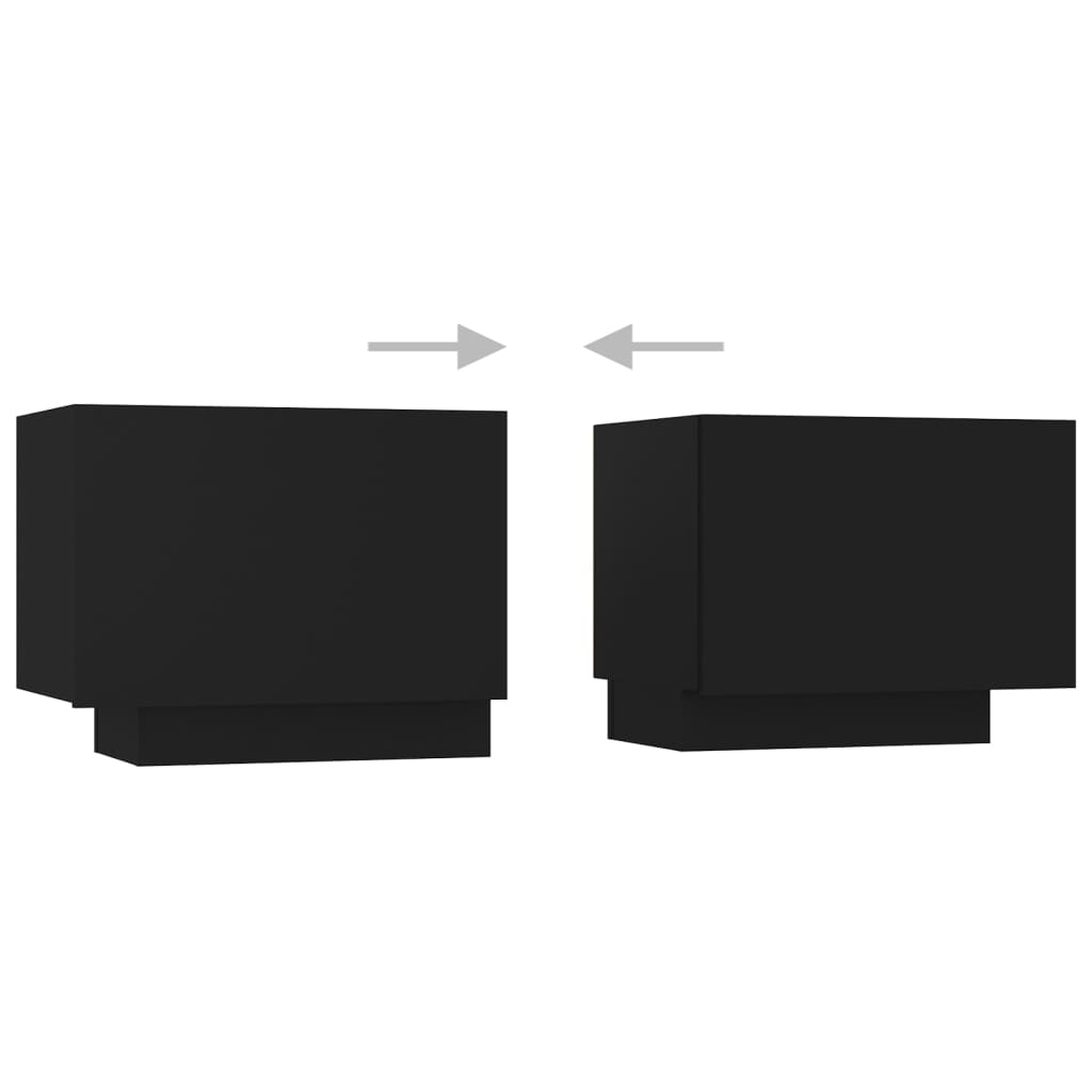 vidaXL Έπιπλο Τηλεόρασης με LED Μαύρο 180 x 35 x 40 εκ.