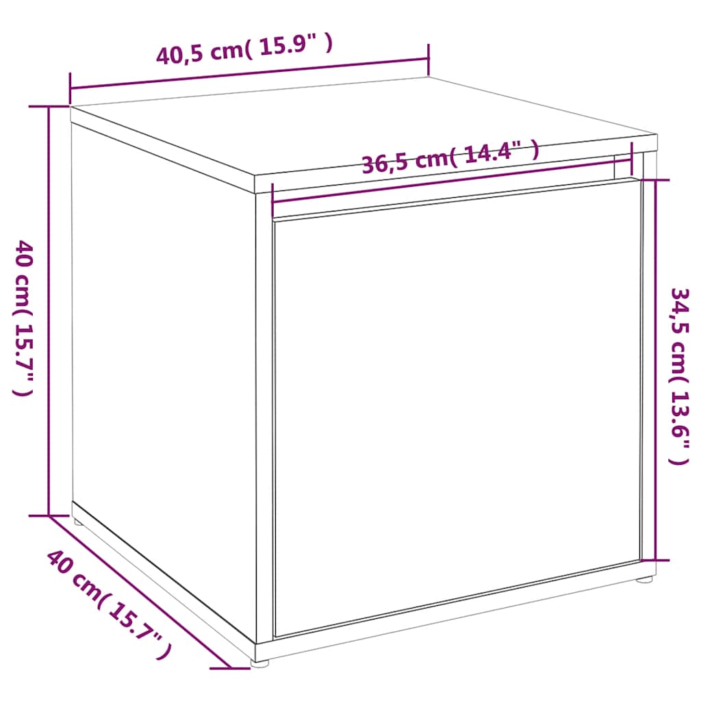 vidaXL Κουτί με Συρτάρι Sonoma Δρυς 40,5x40x40 εκ. Επεξεργασμένο Ξύλο