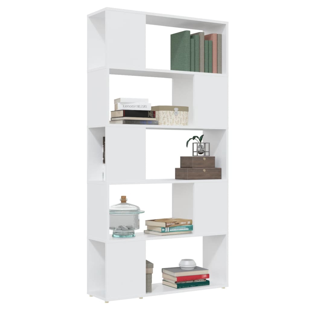 vidaXL Βιβλιοθήκη/Διαχωριστικό Χώρου Λευκό 80x24x155 εκ. Μοριοσανίδα