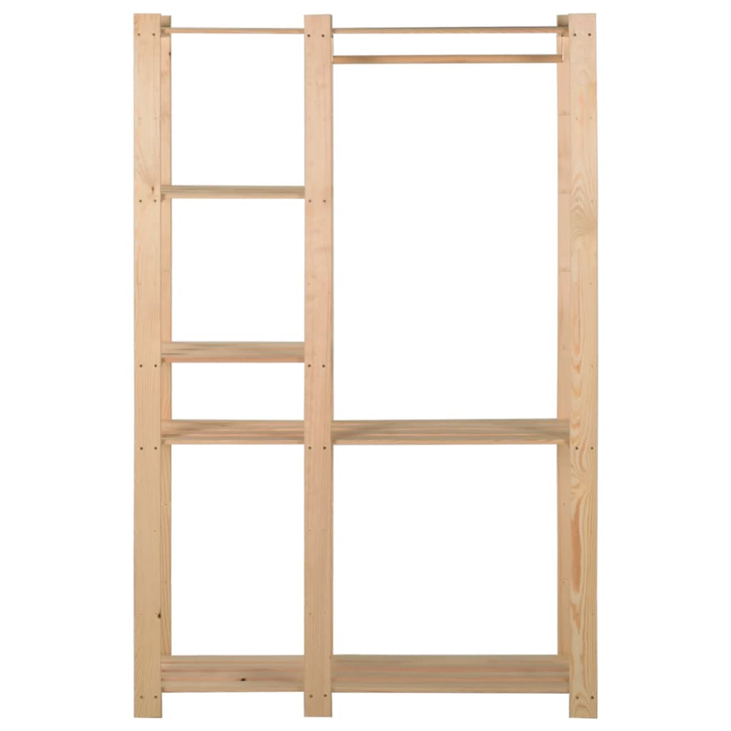 vidaXL Κρεμάστρα Ρούχων Δαπέδου 110x38x170 εκ. από Μασίφ Ξύλο Πεύκου