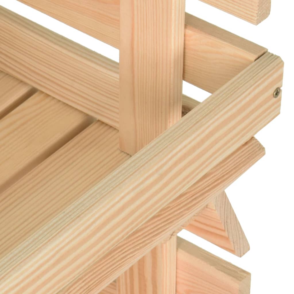 vidaXL Τρόλεϊ Λαχανικών 57 x 30 x 80 εκ. από Μασίφ Ξύλο Πεύκου