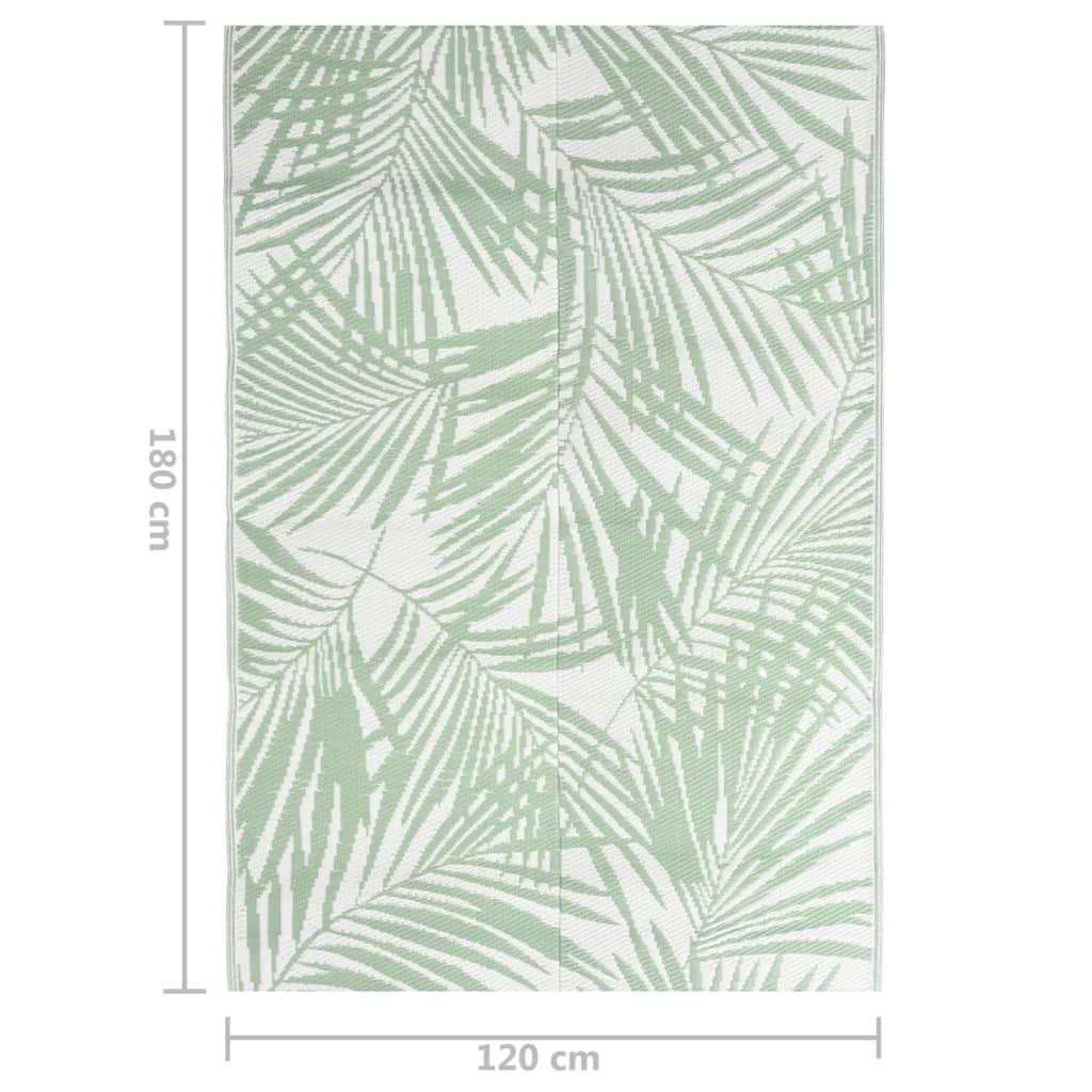 vidaXL Χαλί εξωτερικού χώρου ARAKIL Πράσινο 120x180 cm PP