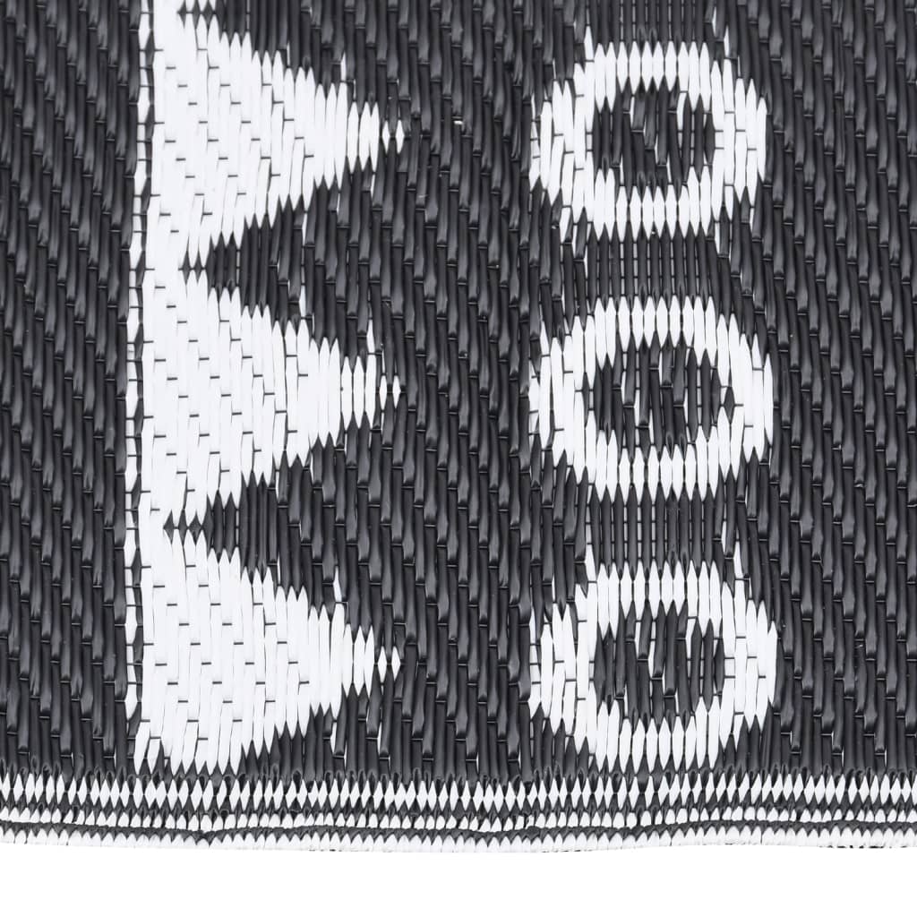 vidaXL Χαλί εξωτερικού χώρου ARAKIL Μαύρο 140x200 cm PP