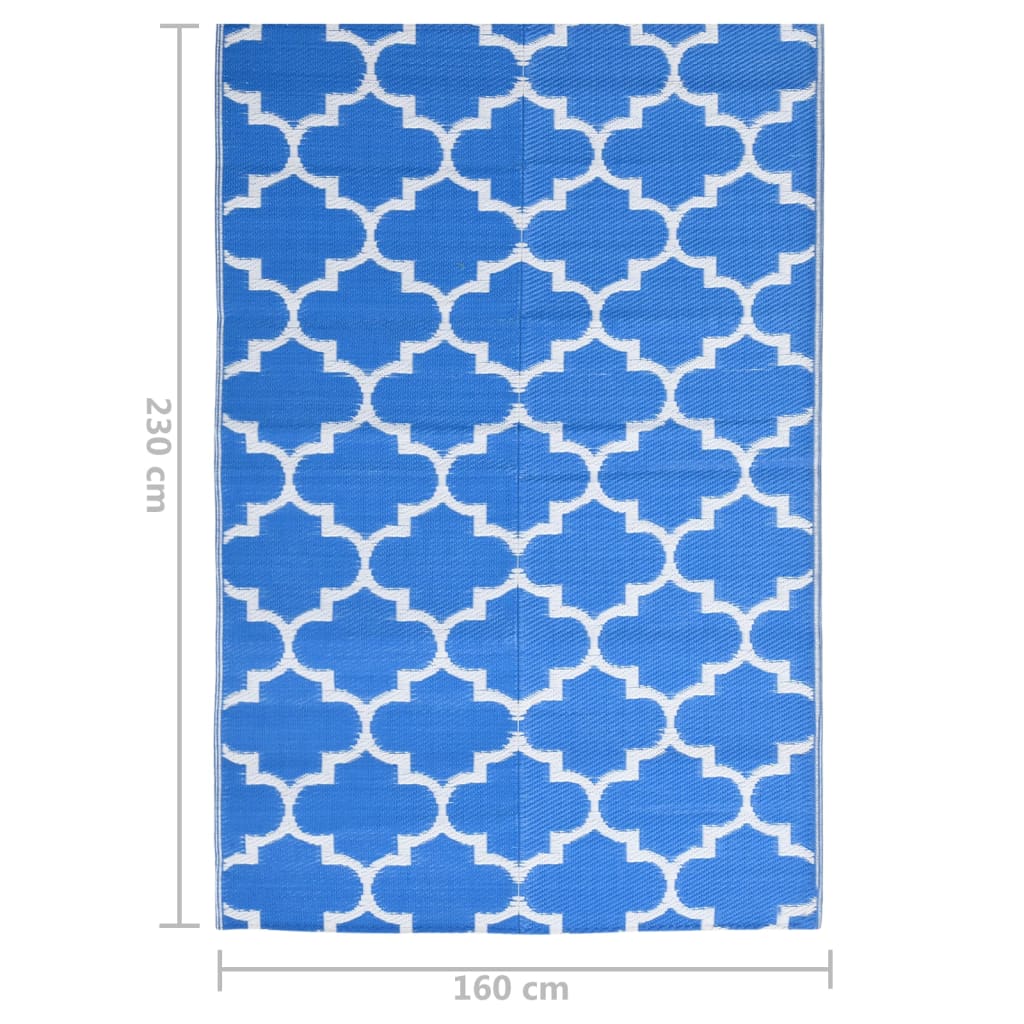 vidaXL Χαλί εξωτερικού χώρου ARAKIL μπλε 160x230 cm PP