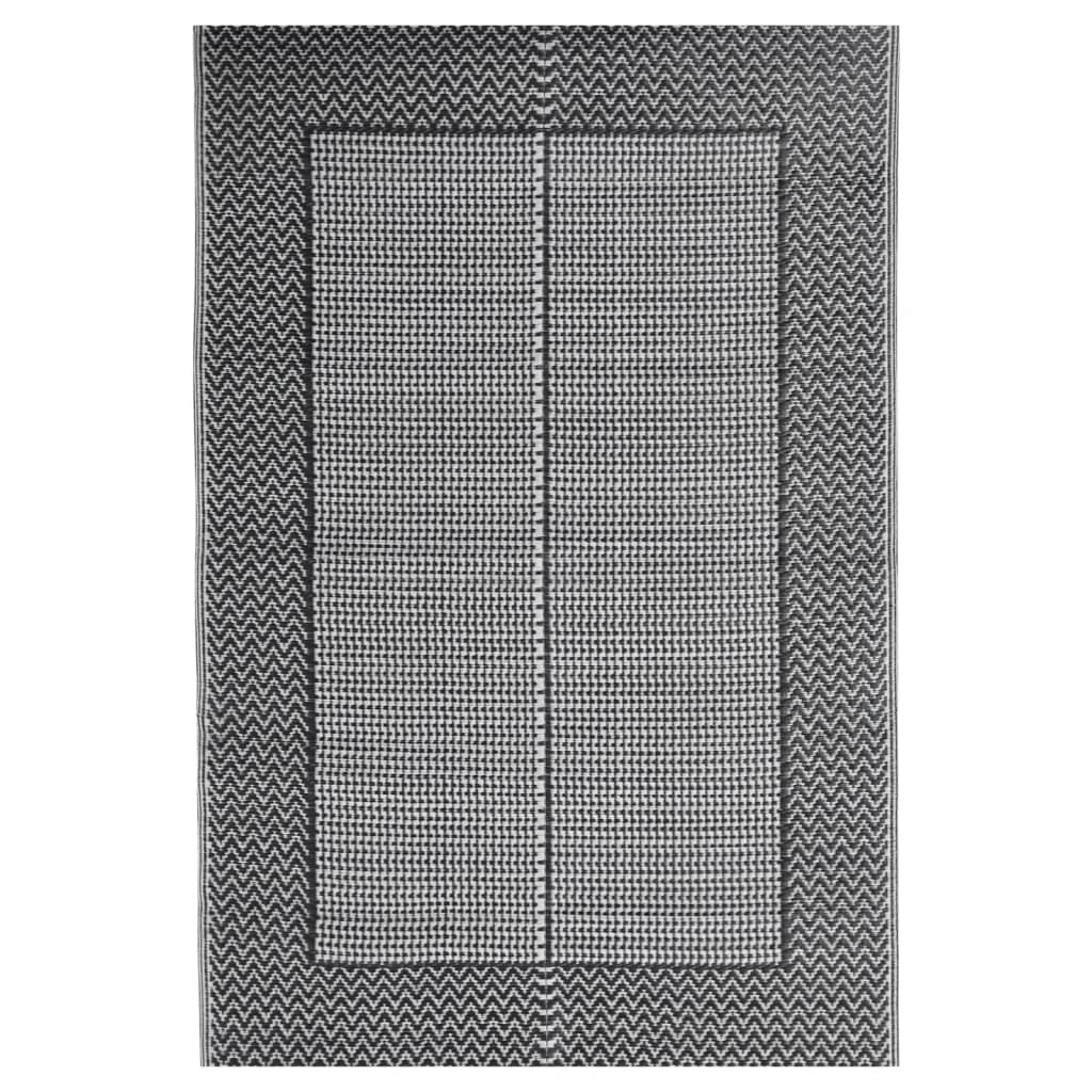 vidaXL Χαλί εξωτερικού χώρου ARAKIL Μαύρο 140x200 cm PP
