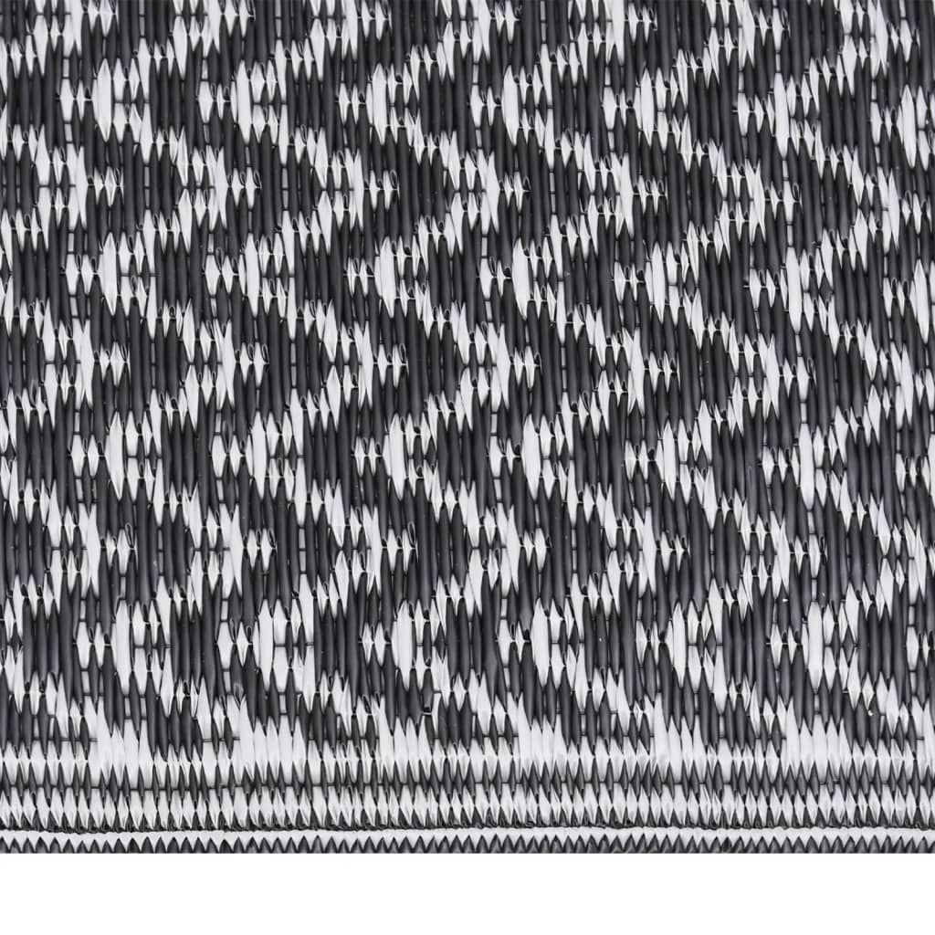 vidaXL Χαλί εξωτερικού χώρου ARAKIL Μαύρο 140x200 cm PP