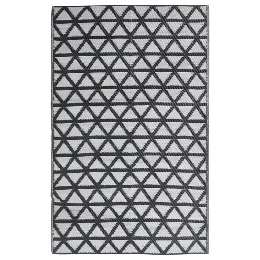vidaXL Χαλί εξωτερικού χώρου ARAKIL Μαύρο 140x200 cm PP